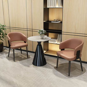 Bàn cà phê sảnh khách sạn bàn Nhà hàng Phương Tây hiện đại bàn ăn tròn sang trọng Thẩm mỹ viện Thẩm mỹ viện Bàn cà phê - Product Image 3