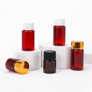 30ml 50ml <b>Empty</b> <b>Plastic</b> Electroplated <b>Bottle</b> with Screw Cap for Health Product Pill Tablet Capsule Medicine Powder Gummy - Product Image 2