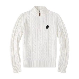 Maglione Invernale da Uomo alla Moda con Mezza Zip in <span class=keywords><strong>Cotone</strong></span>, Nuovo Top Lavorato a Maglia con Logo Frontale - Product Image 5