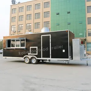 Robetaa Food Truck Mobile Food Trailer With Full Kitchen Equipments Food Vending Cart Mobile Bar