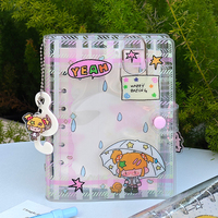 Cuaderno de Anillas A6 de PVC Impreso Mr.Paper, Estilo de Dibujos Animados, Recargable, para Estudiantes, Diario y Regalo de Escritura Creativa