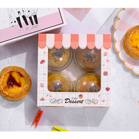 Boîte d'emballage en papier colorée pour le Dessert, pièces, taille imprimée personnalisée, tarte d'œufs, pâtisserie, bonne emballage, pour le Dessert