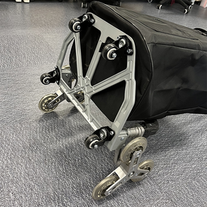 Troli belanja enam roda, troli rumah tangga dapat dilipat portabel - Product Image 6