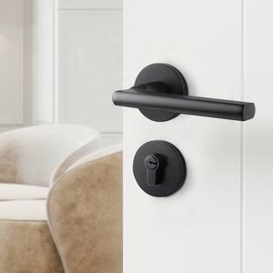 Mode chambre porte poignée <span class=keywords><strong>serrure</strong></span> solide alliage <span class=keywords><strong>d</strong></span>'aluminium noir <span class=keywords><strong>intérieur</strong></span> chambre porte poignées <span class=keywords><strong>serrure</strong></span> - Product Image 3