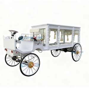 Cercueil funéraire de luxe américain Zhenda, blanc, en acier et cuir, avec colonne romaine électrique, transport spécial, Henan - Product Image 1