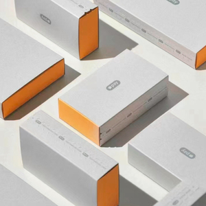 Miễn phí Mẫu gấp máy bay hộp biểu tượng tùy chỉnh Bưu Chính sóng <span class=keywords><strong>Kraft</strong></span> nâu vận chuyển các tông giấy gửi thư hộp với Tear Strip - Product Image 4