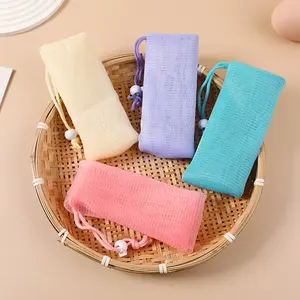 Sac en filet pour savon, sac exfoliant pour le lavage du visage, pochette à savon, filet moussant pour lait nettoyant pour le visage, pour la création de bulles - Product Image 1