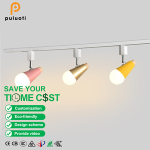 Faretto LED COB <span class=keywords><strong>a</strong></span> Cono Multicolore Nordic Macaron Orientabile su Binario per Illuminazione Espositiva per Negozi di Dolci e Decorazione Murale - Product Image 1