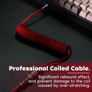 Cavi per tastiera intrecciati da 1,5 m, tipo C a USB-A, con connettore Aviator staccabile, per tastiere da gioco/tablet - Product Image 5