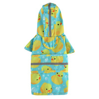 Imperméable pour chien style canard avec bandes réfléchissantes et ouverture pour la queue, en polyester, laisse incluse, pour chiens de taille moyenne à grande