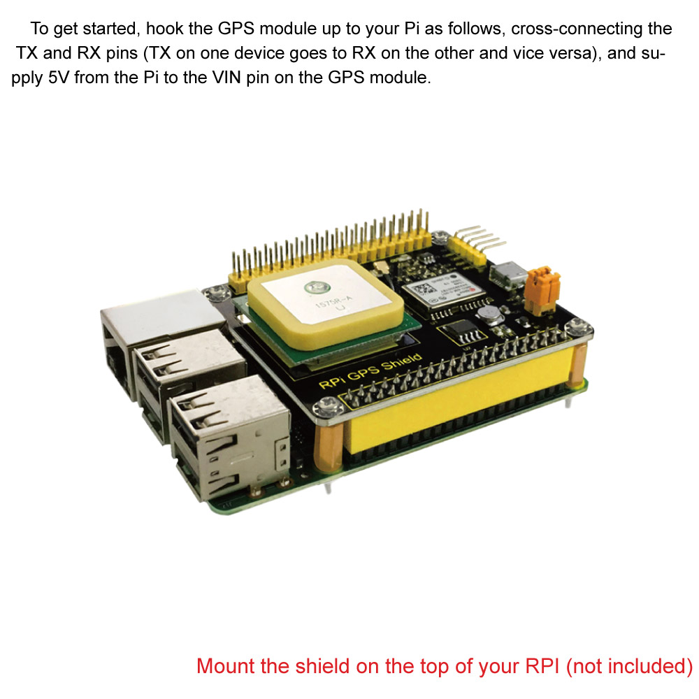 KS0216 Keyestudio RPI GPS Shield for Raspberry Pi 3 GPS Module ...