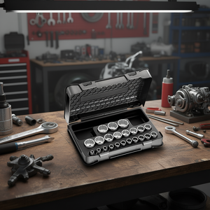 Jeu de douilles métriques 235 1/2 N/C22 en acier chrome-vanadium pour réparation automobile et travaux mécaniques - Product Image 3