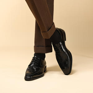 Zapatos Oxford de Trabajo para Hombre Goodyear, Nuevo Estilo, Cuero Genuino, Hechos a Mano, Retro, Casuales de Negocios, con Cordones, Impermeables y Transpirables - Product Image 2