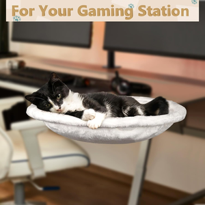 Tempat Tidur Meja Rak Kucing untuk Anak Kucing di Dalam Ruangan, Hammock Kucing dari Kain Bulu Imitasi Lembut yang Dapat Disesuaikan, Furnitur Kucing Modern Unik - Product Image 2