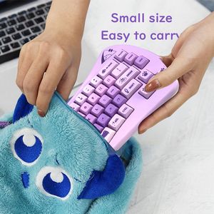 2025 thiết kế mới có thể sạc lại chế độ kép 2.4G + BT Ergonomic mixcokor Bàn phím không dây và chuột siêu mỏng - Product Image 3