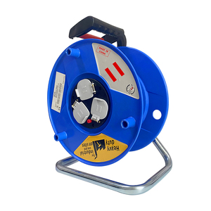 Enrouleur de câble ABS ignifuge IP65 110V/220V norme britannique, anti-chute, bobine de 25m, prise à trois voies dénudée, équipement industriel - Product Image 3