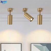 Lustre mural LED moderne minimaliste doré à plusieurs têtes avec lumière blanc chaud 3000K, forme ronde, pour restaurant, vestiaire et bar