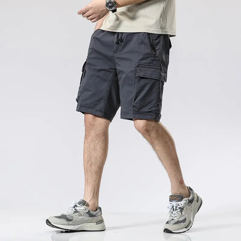 Summer 2023 New Trendy Straight Pants Men Casual Breathable Sports Cargo Shorts