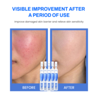Sérum Biphasique Wishgan au Peptide de Cuivre GHK-Cu, Ampoule Faciale au Peptide de Cuivre Bleu, Huile de Squalane Hydratante et Apaisante pour les Soins de la Peau