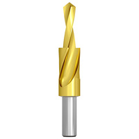 Broca escalonada de cobalto HSS BEILI M35 de 90 y 180 grados con nitruro de titanio para hierro fundido, cobre, aleación de aluminio, acero y acero para moldes