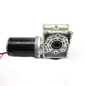 Hetai 12v 24v High Torque Worm Geared Dc Brush Motor worm gear motor