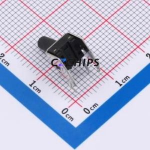 TS6611ZJ 022 Tactile Switch Bent Lead Through Hole-4P,7.3x6.1mm Single Pole Single Throw Round Button 2.5N Right Angle Insert - Product Image 2