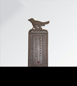 Termômetro de Ferro Fundido para Montagem na Parede, Termômetro Externo Rústico em Forma de Pássaro para Decoração de Jardim - Product Image 2