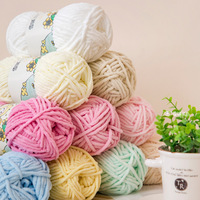 Fil chenille épais pour travaux manuels DIY, idéal pour le crochet de couvertures, écharpes, poupées, sacs et projets de tricot