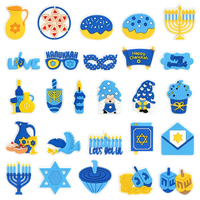 Yeni varış Hanukkah festivali mavi ayakkabı Charms Pvc güvercin dekorasyon kişiselleştirme tasarım ayakkabı için düzenli Charms