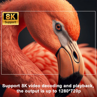 Proyector Portátil de Tiro Corto 720P con Decodificación 8K para HY300 Pro 290 ANSI Android 14, Corrección Trapezoidal Automática, WiFi 6, BT5.4 Integrado