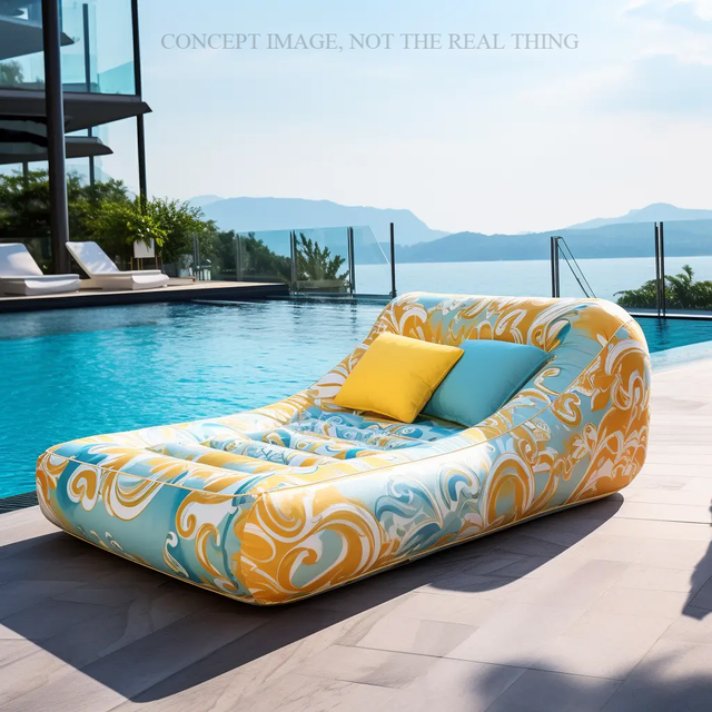 Foldable Multi-Use Inflatable Lounger Water Resistance Skin-Friendly Swimming Chair for Pool, Camping, Picnics and Tent