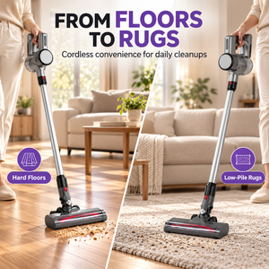 Aspirateur à main sans fil 200W BLDC à faible bruit (≤72dB) et forte aspiration (22kPa) pour la maison et la voiture – Fournisseur OEM – Meilleures ventes - Product Image 3