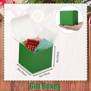 Cajas de Regalo Coloridas, Cajas de Regalo Pequeñas de Cartón <span class=keywords><strong>con</strong></span> Tapas, Paquete de Cajas de Papel Kraft Cuadradas de 4 x 4 x 4 Pulgadas para Ensamblar, para Cumpleaños - Product Image 2