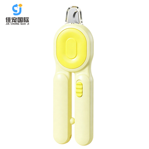 Coupe-ongles portable en acier inoxydable pour animaux de compagnie, coupe-griffes épais avec lumière LED pour chiens et chats - Product Image 1