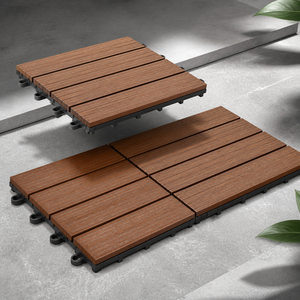 Modern Design WPC DIY Deck Tiles with Smooth Surface and Wood Grain Interlocking Click System for <b>Garden</b> & Park Outdoor Use - Product Image 2