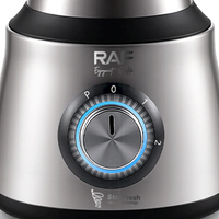 RAF R.2895 Blender Rumah Tangga Kecepatan Tinggi 2-in-1 dengan Wadah Kaca, Pembuat Smoothie dan Penggiling Kering untuk Dapur Rumah