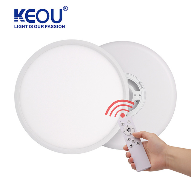 KEOU Smart Dimmable 12W 18W 24W 36W 48W Led Ceiling Light Fixture With Remote Control