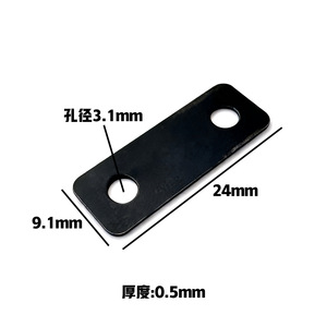 Soporte de esquina plano de acero inoxidable negro para muebles, conector para marcos de fotos, placa de soporte duradera con 2 orificios - Product Image 3