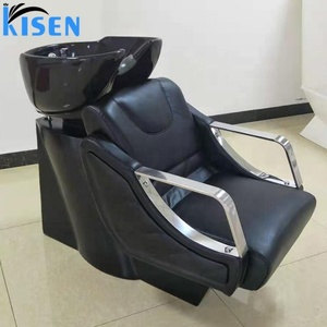 KISEN Wholesale Washing Shampoo Chair Black <b>Backrest</b> and Basin - Product Image 3