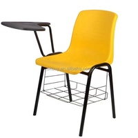 Chaise d'étudiant moderne en métal OKBUY avec tablette d'écriture, pour l'école, l'hôpital, la maison, le bureau, l'extérieur - Conception ergonomique, garantie de 3 ans, personnalisable