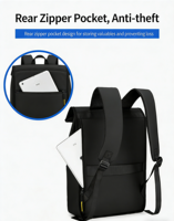 Sac à dos pour ordinateur portable imperméable en Oxford pour le bureau et les trajets quotidiens, sac à dos robuste pour l'extérieur, idéal pour la randonnée et le camping