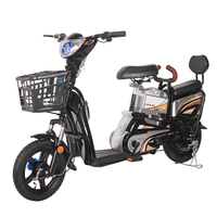 Vélo électrique abordable 350W sans balais, longue autonomie, pneus sous vide 14"*250, batterie 48V/12AH, 50km d'autonomie pour une utilisation écologique