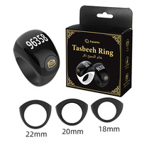 Nouvelle bague connectée Zikr 3-en-1 QB809 2026 avec compteur intelligent, synchronisation via application Bluetooth, horloge Azan et compteur numérique Tasbeeh
