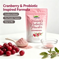 Poudre Probiotique pour Femmes à la Canneberge Équilibre de la Flore Vaginale Probiotiques pour Femmes pour le Soutien de la Santé Féminine