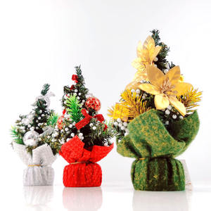 Navidad Mini árbol de Navidad Pequeños adornos de escritorio hechos a mano 20cm Decoraciones para árboles de Navidad - Product Image 3