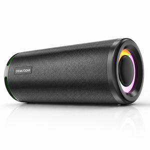 Altavoz Bluetooth Inalámbrico Portátil con Anillo RGB Circular Vibrante, Tubo de Sonido Cilíndrico V5.3 Recargable, Audio para Exteriores con Ranura TF, USB y Radio FM - Product Image 3