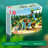 Ensemble de blocs de construction MOULD KING 53019 Parc d'aventure dans la jungle, scène de terrain de jeux, assemblage MOC, briques, jouet de construction pour enfants