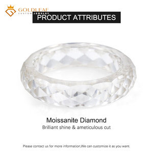 Bague en moissanite entière Goldleaf D VVS1 10-16 carats, idéale pour offrir en cadeau, pour un anniversaire, un mariage, ou un usage quotidien - Product Image 5