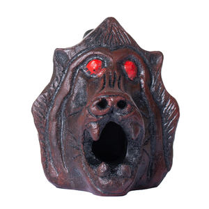 Silbato de fantasma de muerte azteca hecho a mano auténtico, <span class=keywords><strong>mono</strong></span> con cara de caballo, silbato de fantasma de Animal para accesorio de instrumento Musical de Halloween - Product Image 1