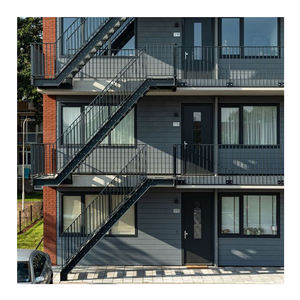 Scala Antincendio Pieghevole in Acciaio dal Design Moderno Personalizzabile, Scale di Sicurezza Rivestite in Acciaio per Uso Interno in Sale e Appartamenti - Product Image 3